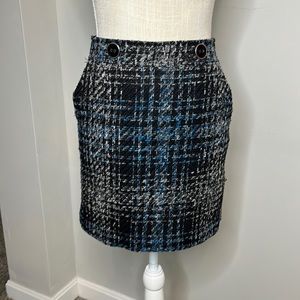 LOFT PLAID SKIRT